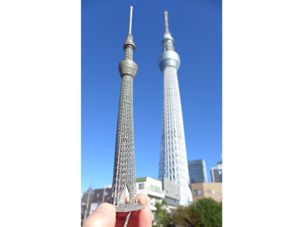 高さ25.36センチの東京スカイツリー 3Dプリンターで内部の柱まで再現