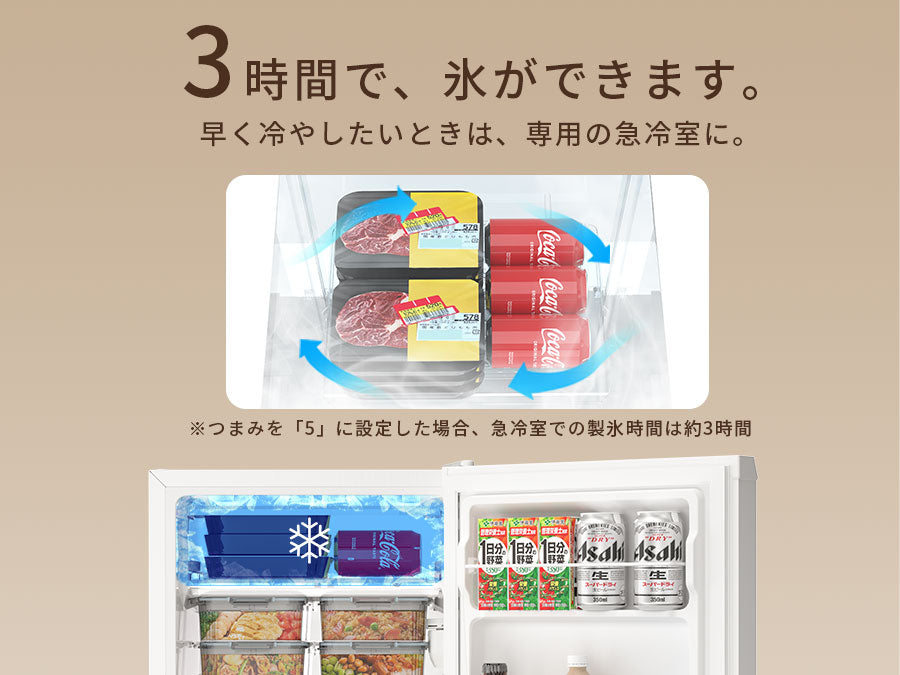 SAMKYO 冷蔵庫 スリム 65L 幅44.4cm 小型 直冷式 右開き 1ドア 静音