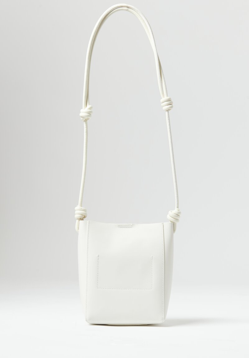 Jil Sander Smooth Leather ''Giro'' Crossbody Bag in Cosmic Latte