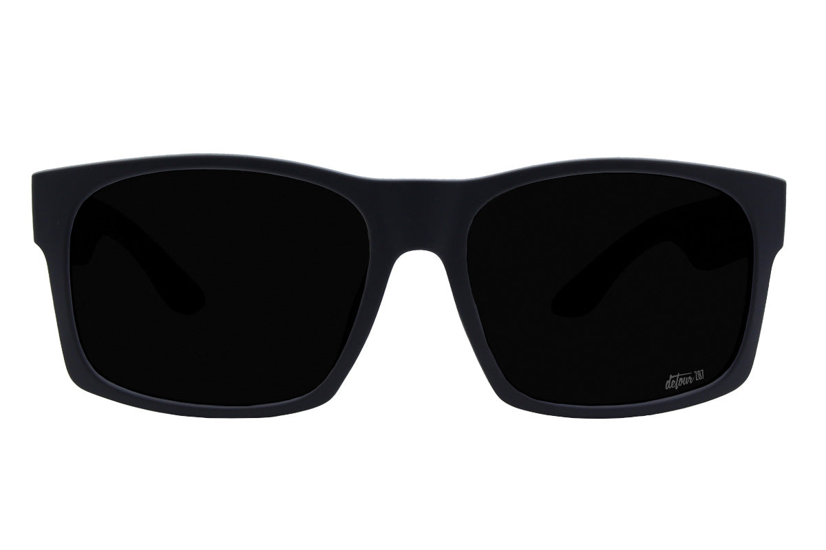 Detour Big Kahuna XL Z87 Safety Glasses with Matte Black Frame and Pol