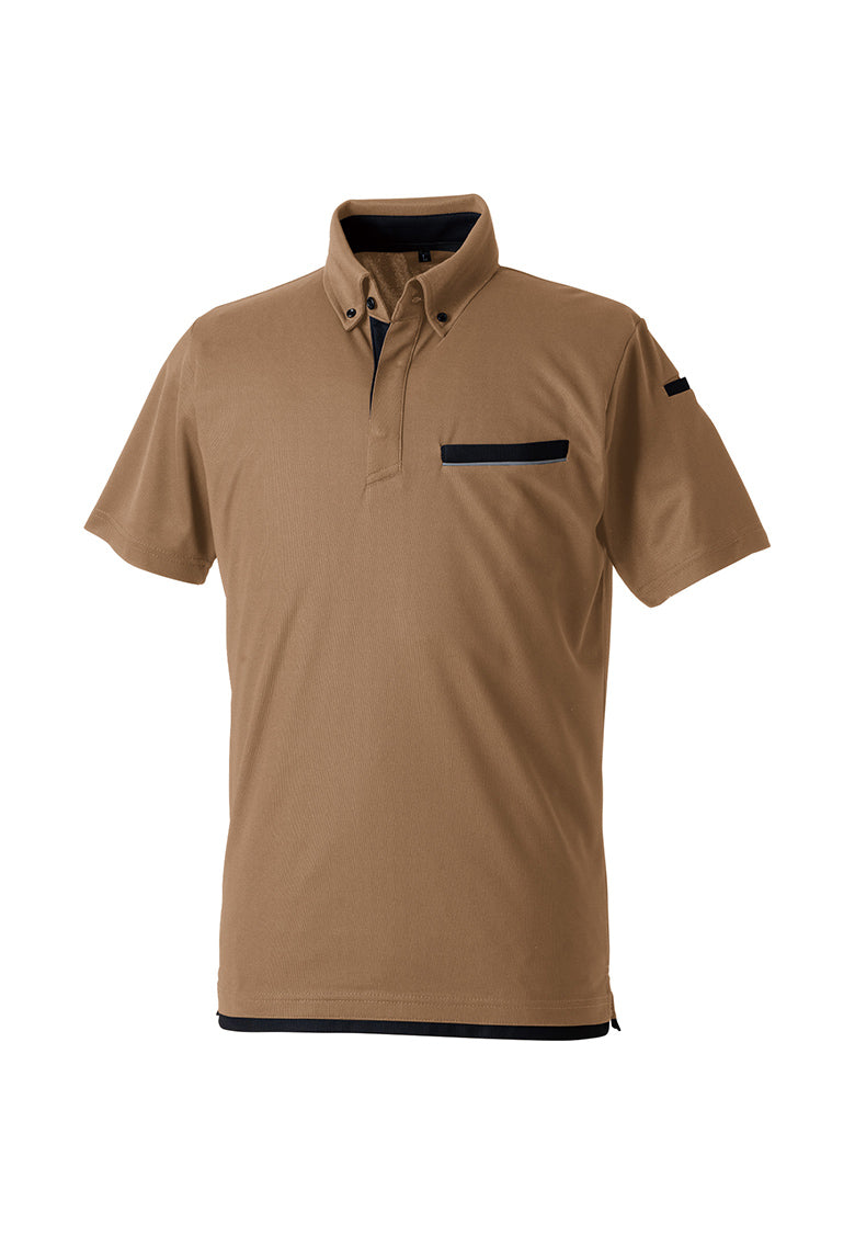 SOWA 7335-51 桑和 エコ 半袖ボタンダウンポロシャツ(胸ポケット付き