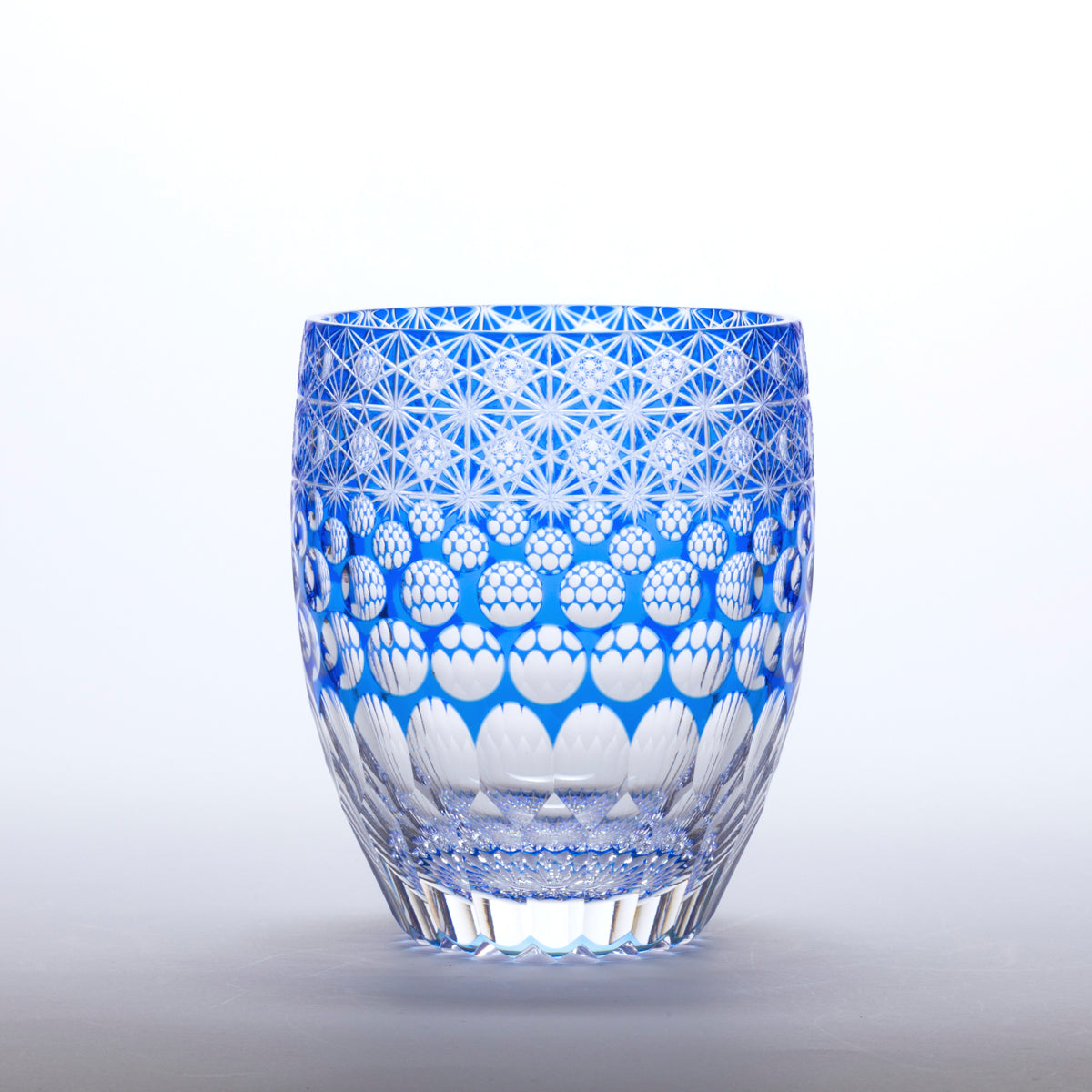 M-404 万華鏡菊繋ぎに玉重文様 タンブラー – 硝子工房 彩鳳