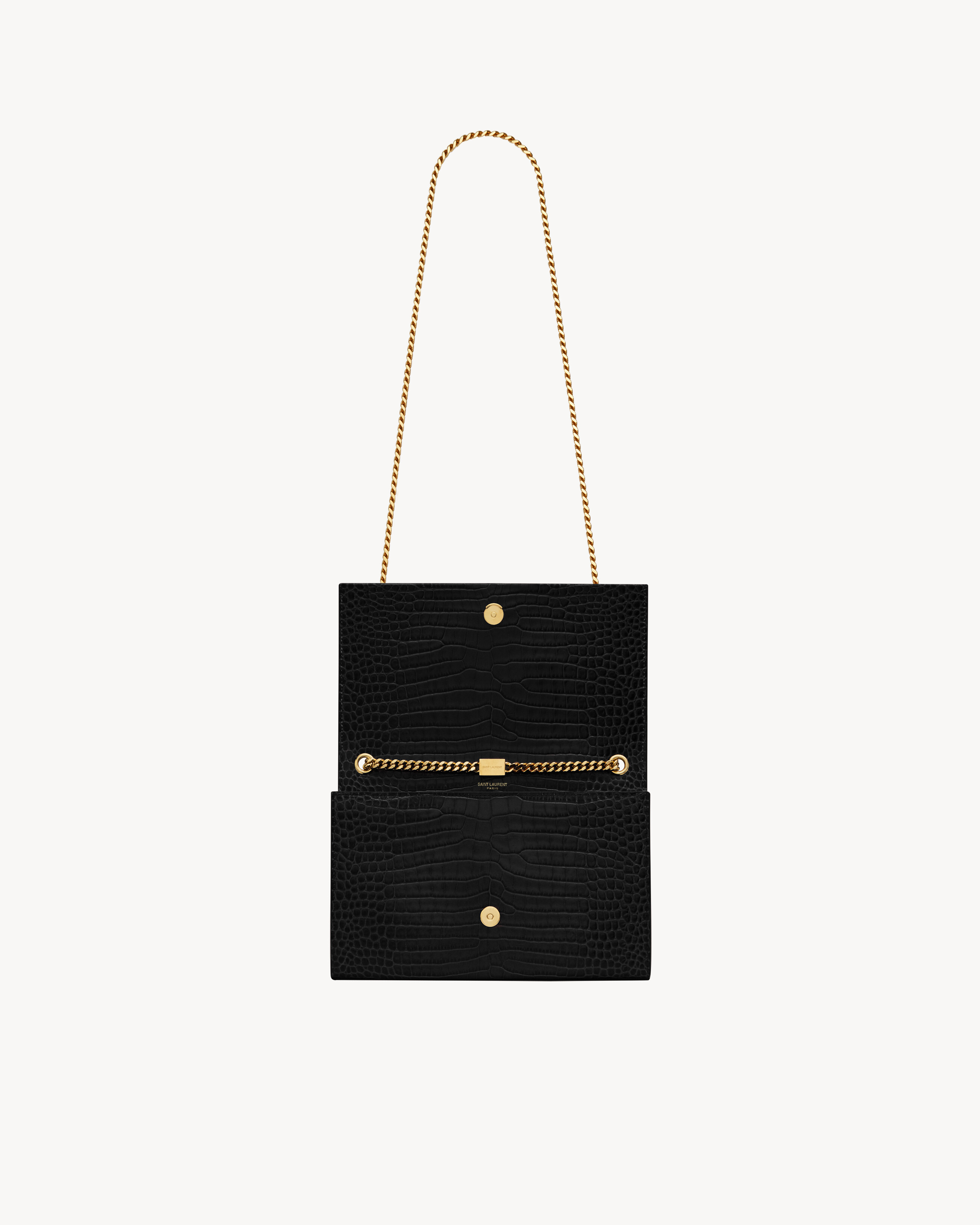 ケイト タッセル ミディアム（クロコダイルエンボスレザー） ブラック