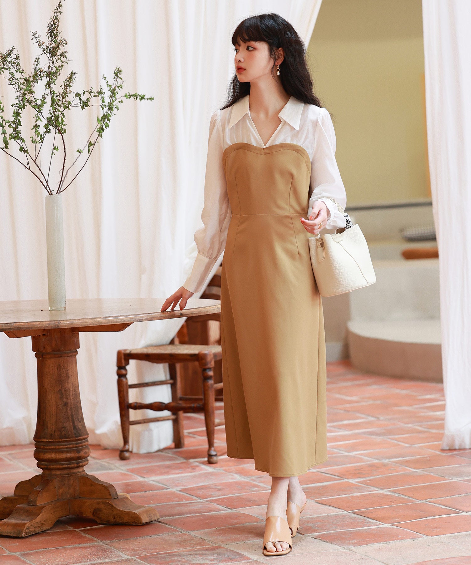 ドッキングビスチェワンピースsdp0021 ベージュ – [公式]SAISON DE