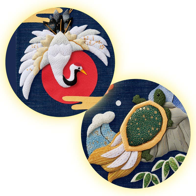 ロングタペストリー・福寿鶴亀｜株式会社さくらほりきり