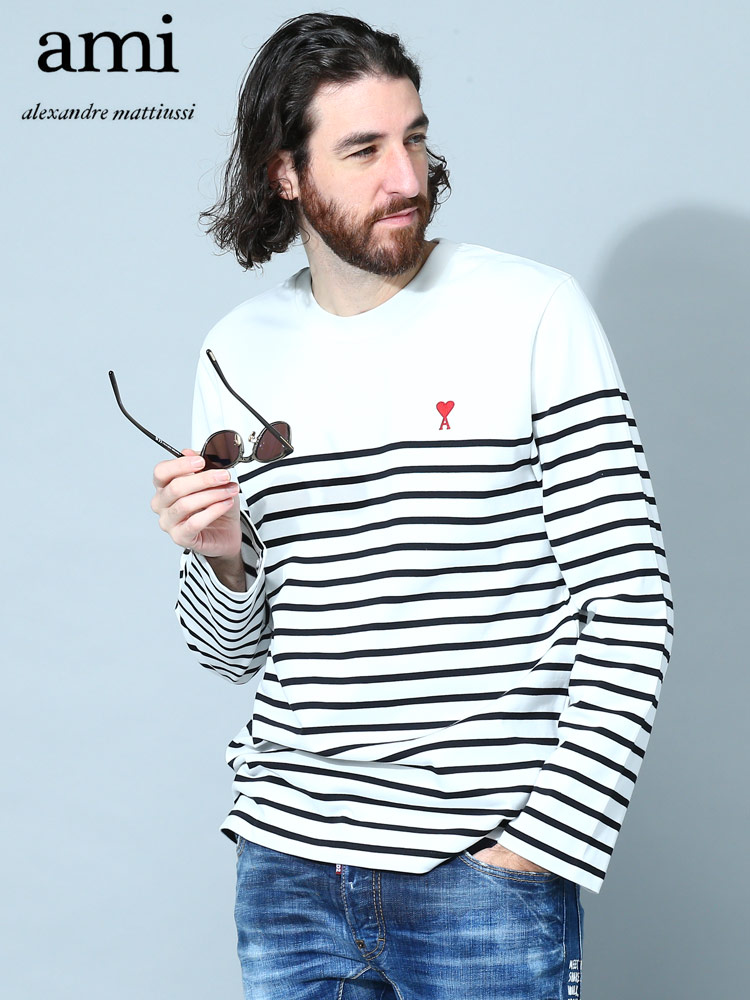 アミパリス メンズ Tシャツ 長袖 AMI PARIS ブランド ロンT トップス