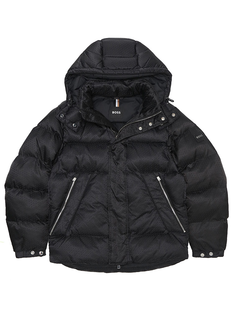 HUGO BOSS (ヒューゴボス) フード着脱 撥水 モノグラム柄 ダブル