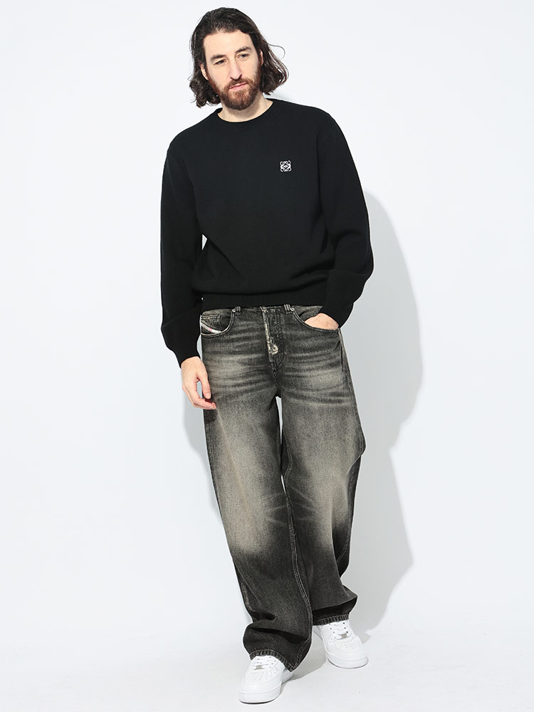 LOEWE (ロエベ) スモールアナグラム クルーネック ニット メンズ M L