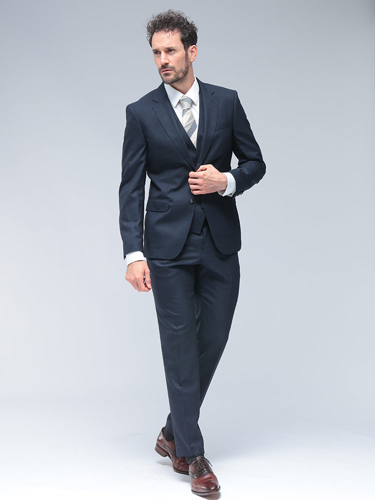 HUGO BOSS (ヒューゴボス) スリムフィット シングル二つ釦 ノータック