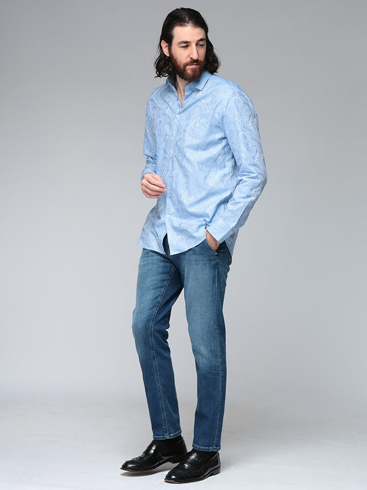 ETRO (エトロ) ペイズリー柄 長袖 シャツ ETMRIB0299TJ594 メンズ 39