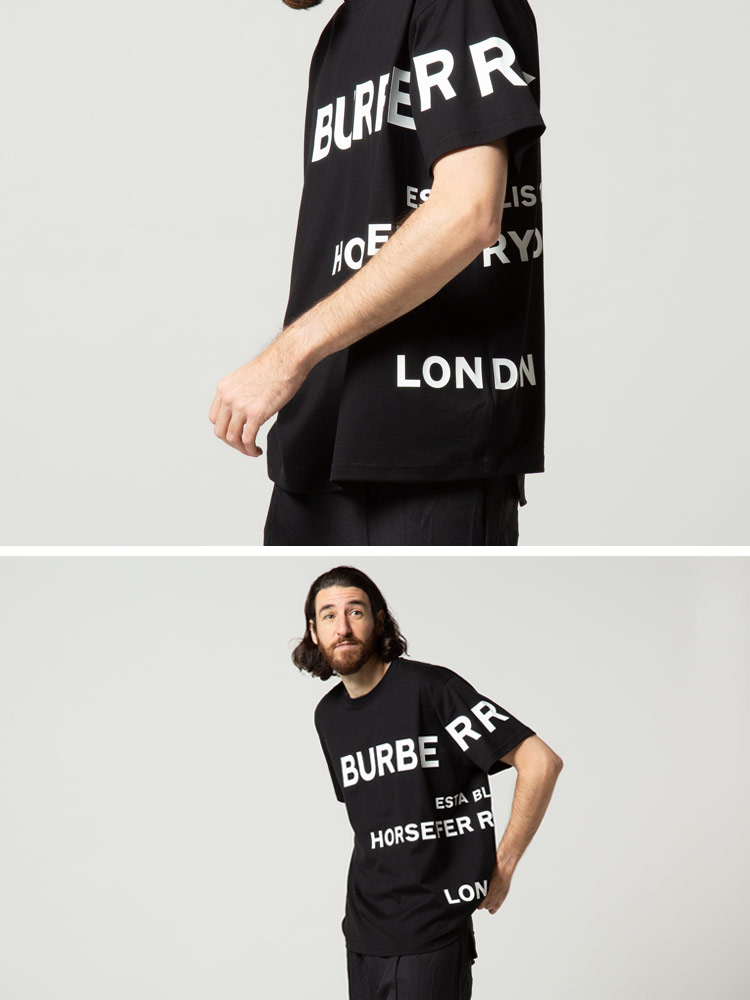 BURBERRY (バーバリー) ホースフェリープリント クルーネック 半袖
