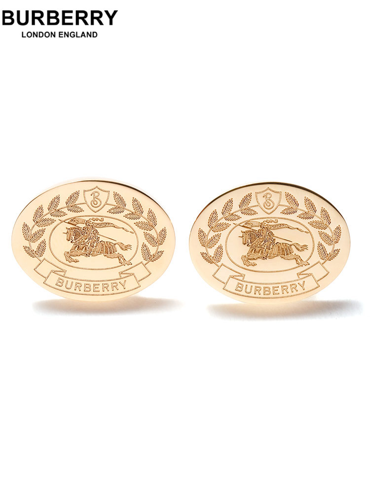 BURBERRY (バーバリー) EKD ゴールドプレート ピアス BBL8064198