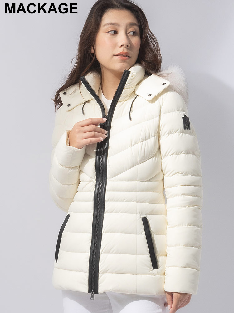 MACKAGE (マッカージュ) ファーフード フルジップ ダウンジャケット