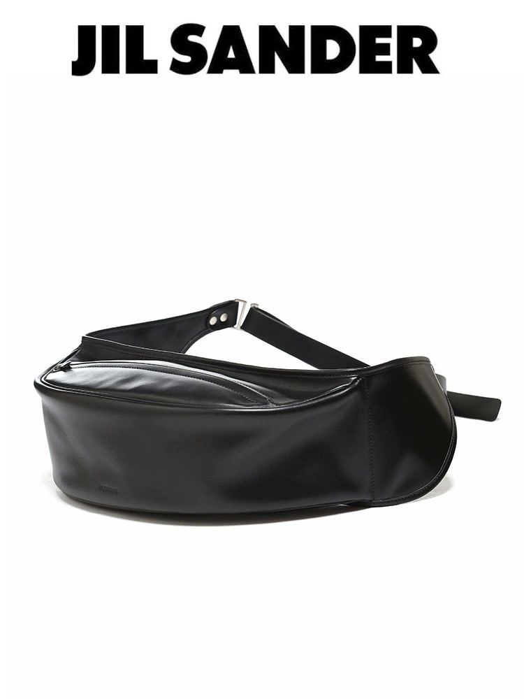 Jil Sander (ジルサンダー) レザー エンボスロゴ ベルトバッグ J