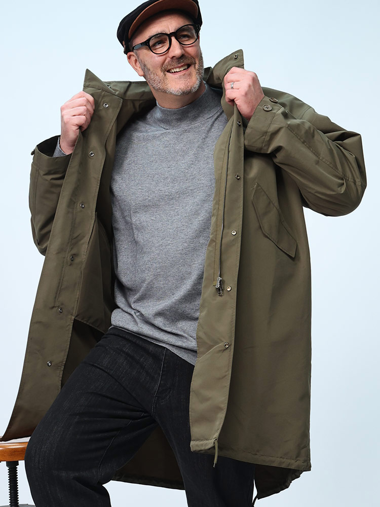 モッズコート フルジップ スタンド アウター コート ロング ミリタリー