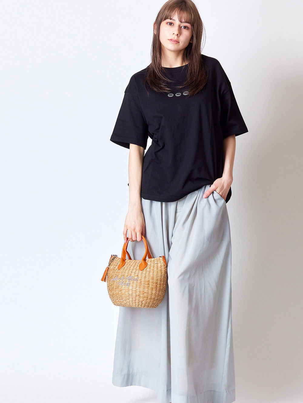 かごZIP付ミニバッグ クローバーロゴ 1802