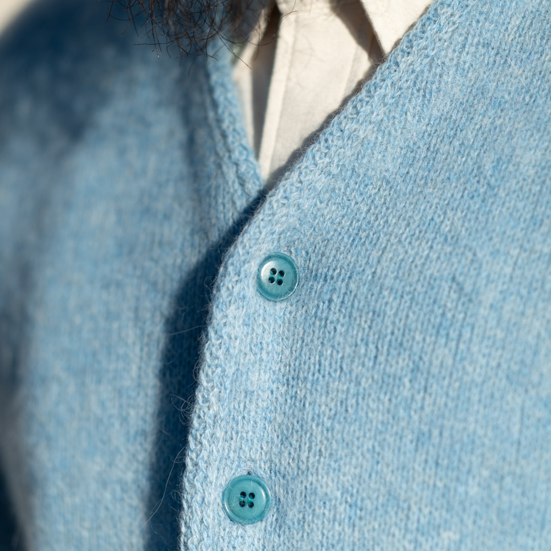 Alpaca Mohair Cardigan light blue – BONCOURA Official Online Store