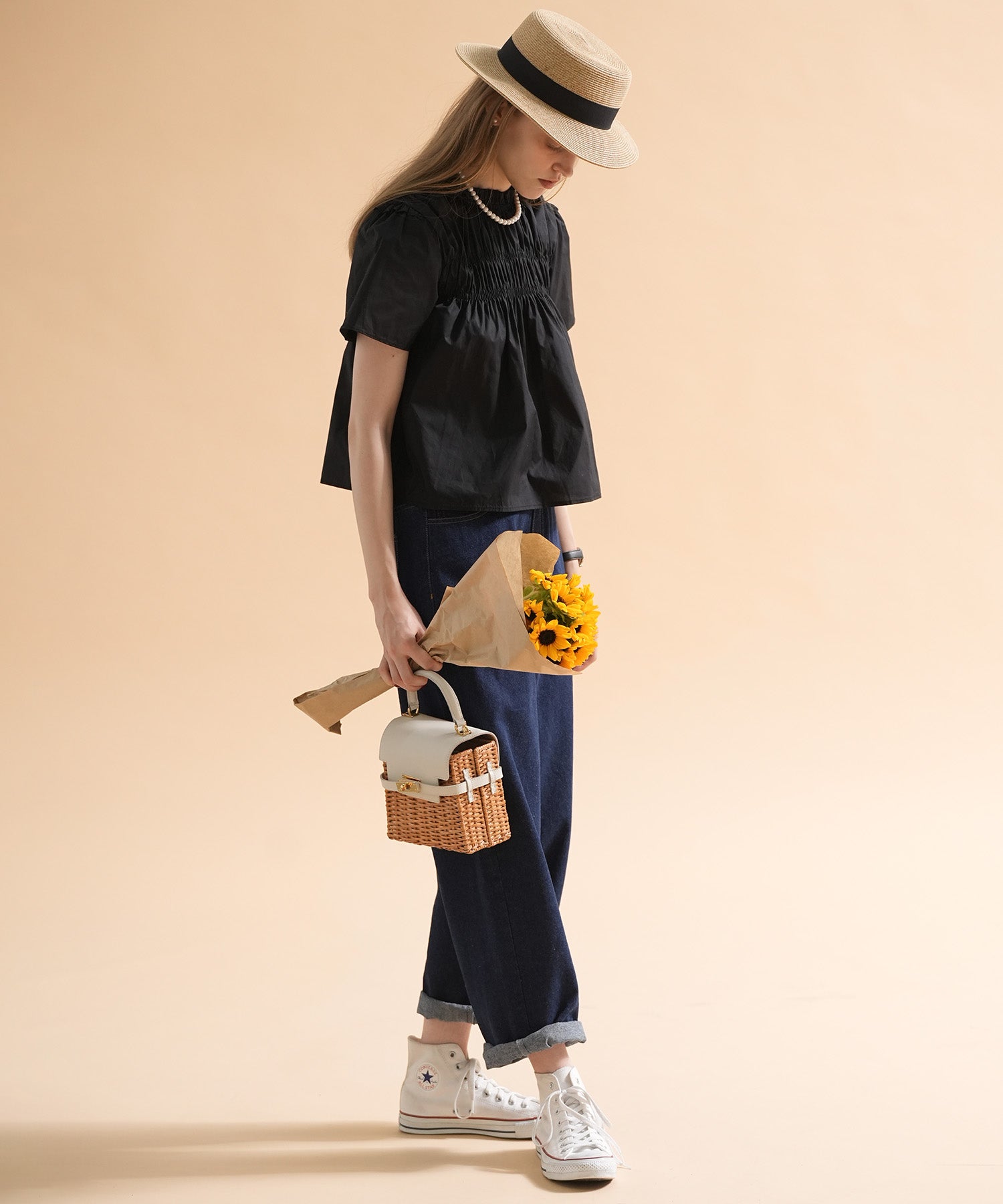 ギャザーフレアブラウス – sara&cake