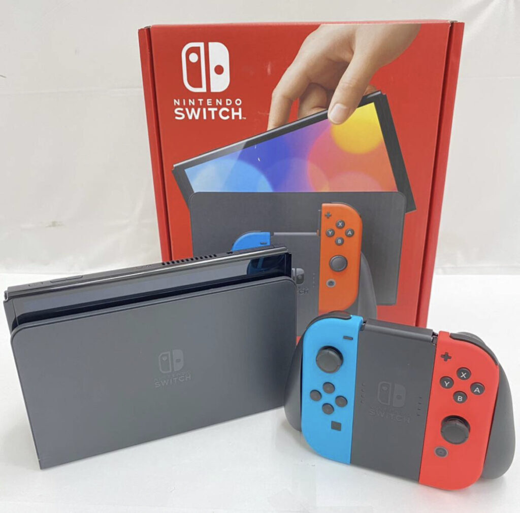 Nintendo Switch初期型ネオンブルー×ネオンレッド、ホリパッド付き