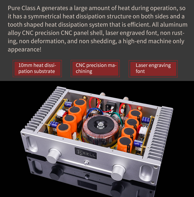 BRZHIFI A1Sライン20Wパワーアンプ 家庭用Hi-Fiオーディオアンプ