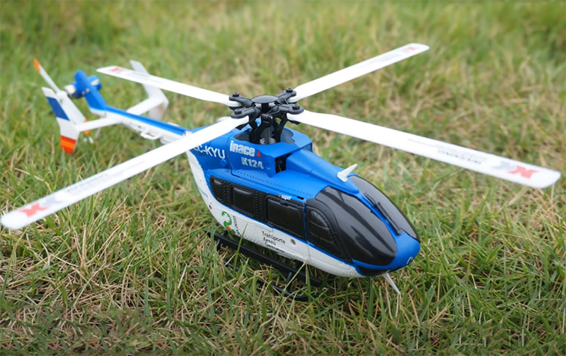 Wltoys XK K124 EC145 RC Brushless Helicopter - 6 Channels Electric