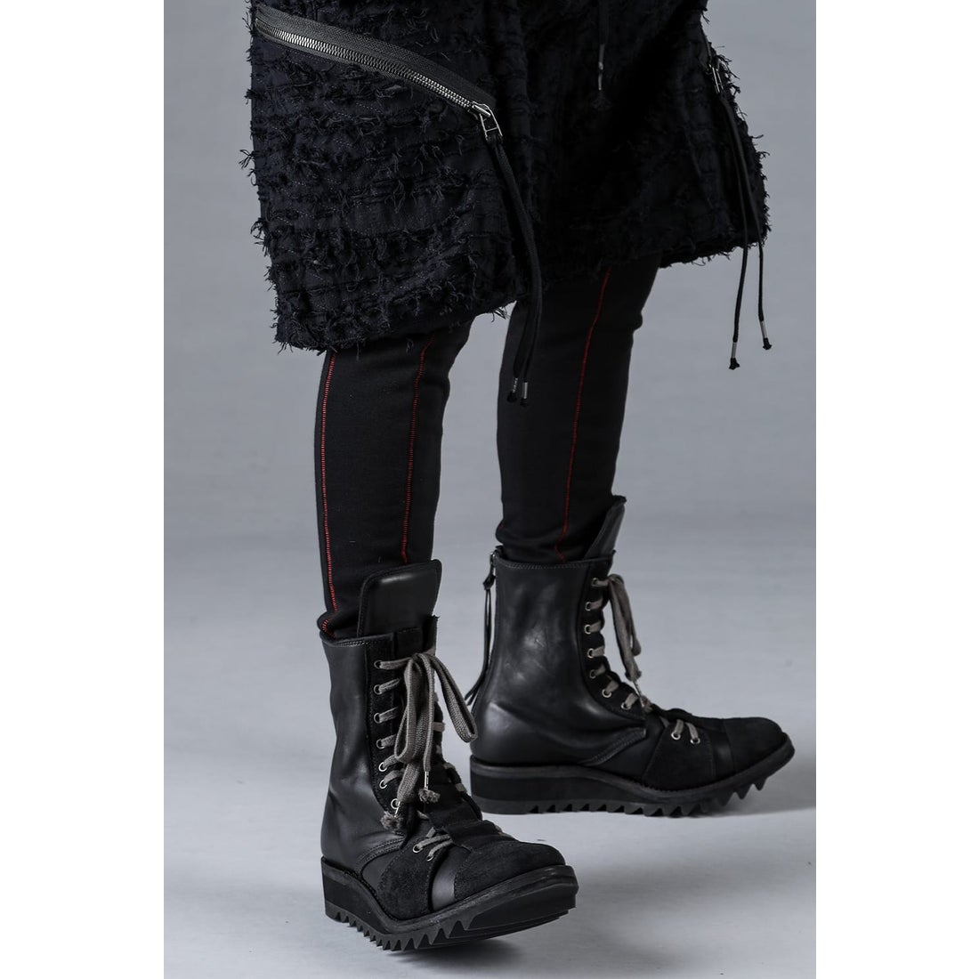 ディーハイゲン D.HYGEN Horse Leather Shark Sole Lace-Up Boots