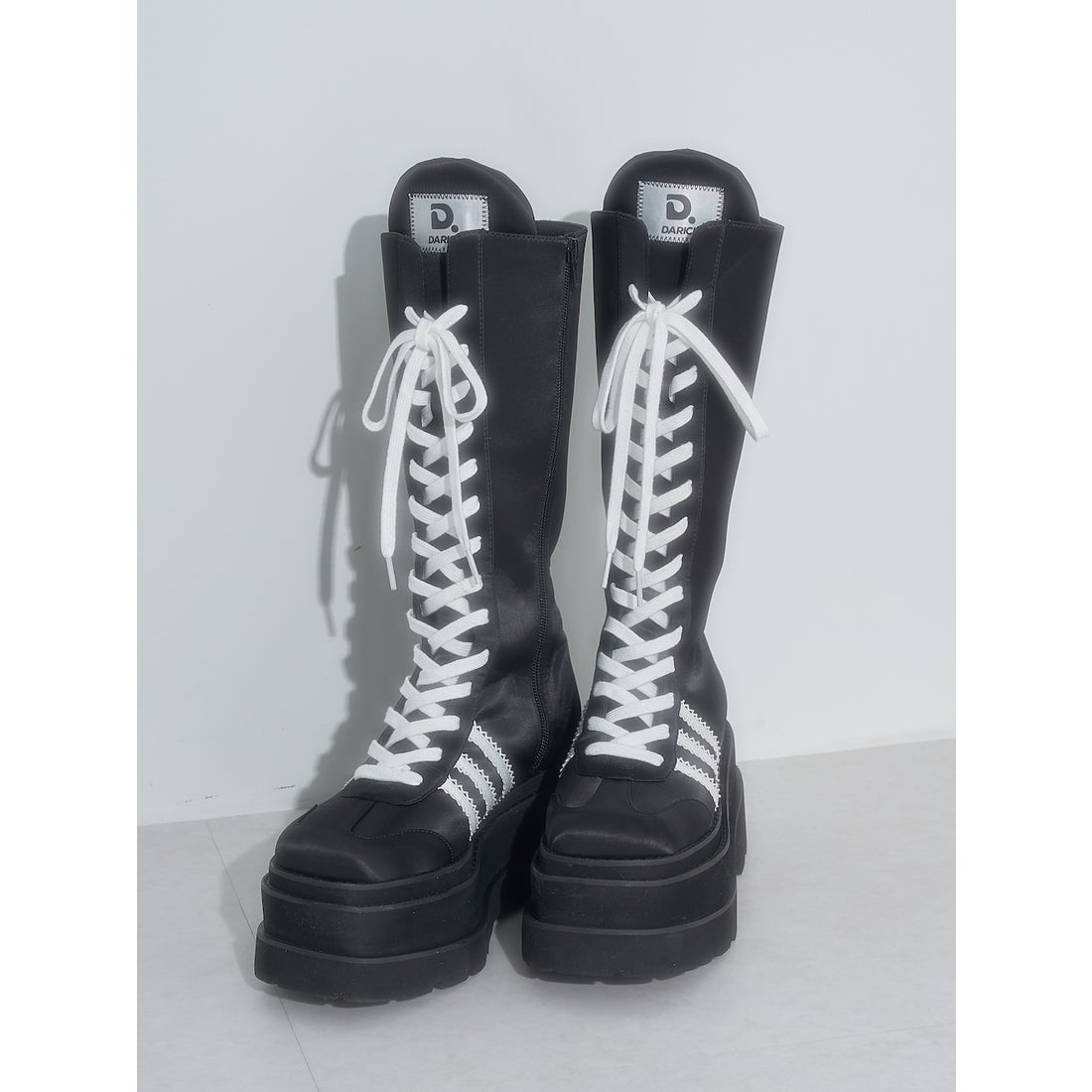 ダーリッチ Darich レースアップスニーカーロングブーツ （ブラック