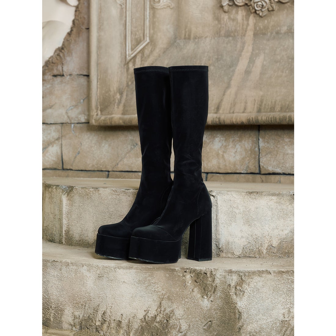 ダーリッチ Darich ウルトラストレッチロングブーツ （アイボリー