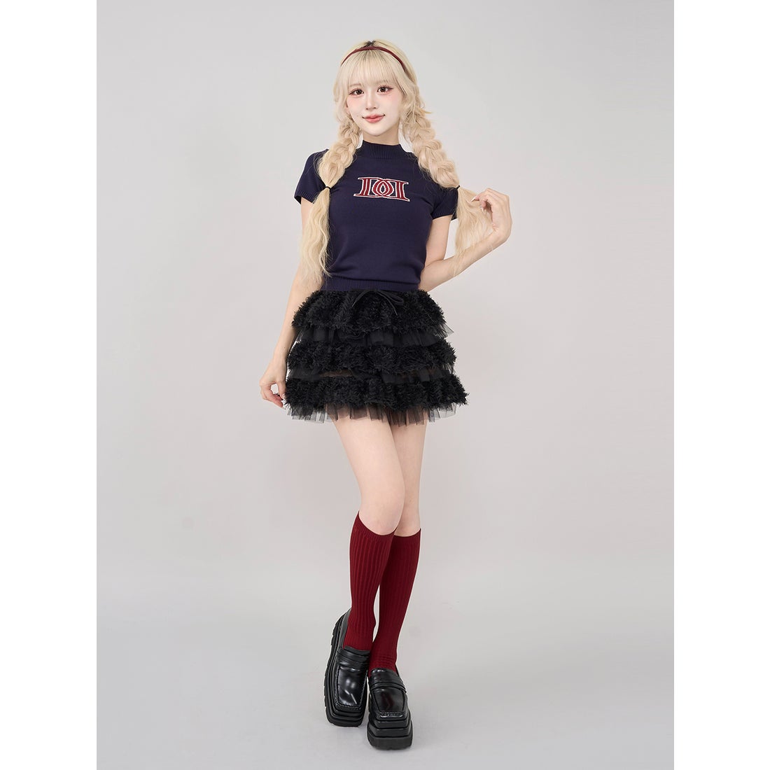 ダーリッチ Darich プラットフォームローファー （ブラック