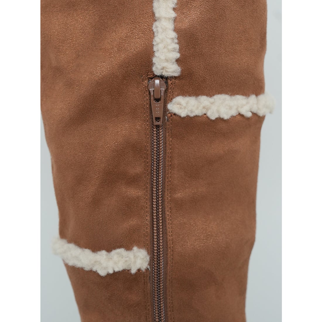 ダーリッチ Darich フェイクムートンニーハイブーツ （キャメル