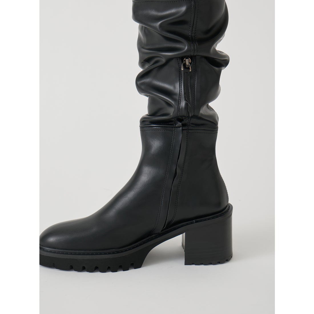 ダーリッチ Darich ソフトレザーニーハイブーツ （ブラック