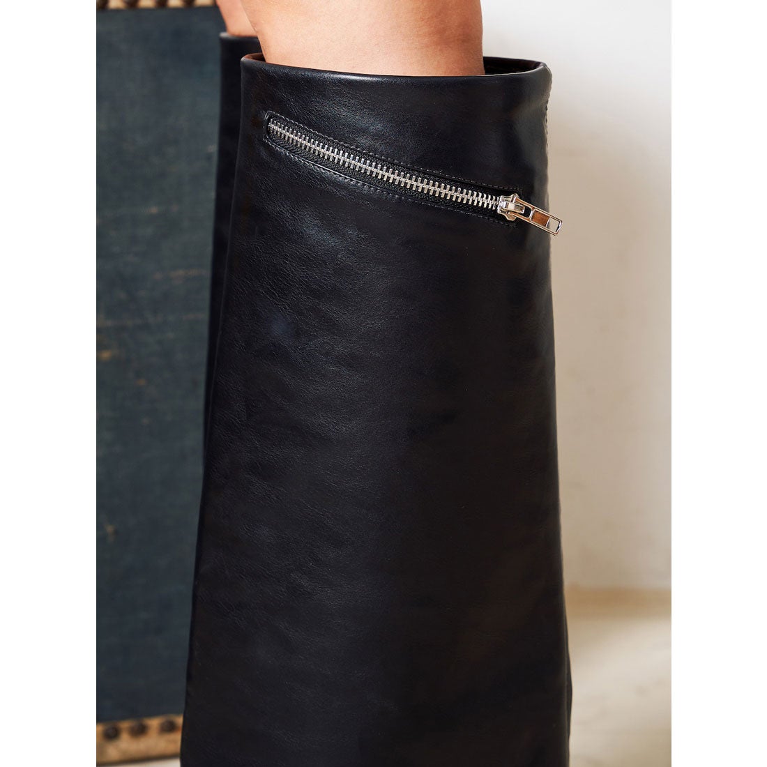 ダーリッチ Darich ファスナーカバーロングブーツ （ブラック