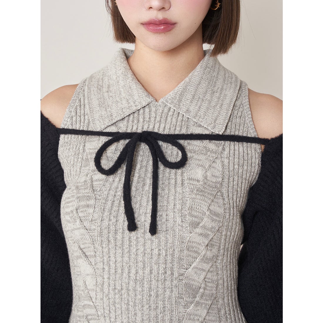 ダーリッチ Darich ショートボレロニットミニワンピース （アイボリー