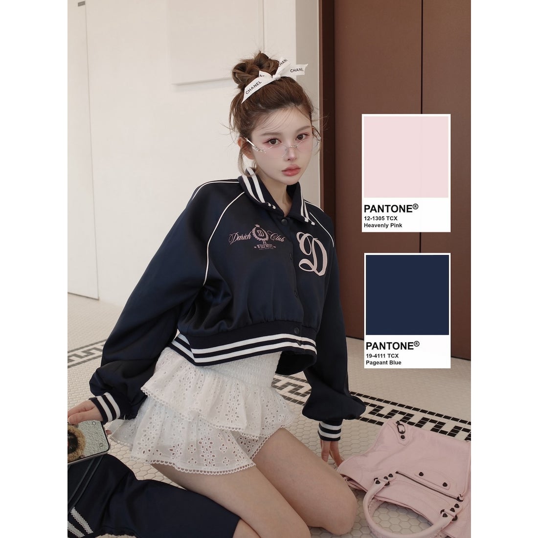 ダーリッチ Darich Darich Clubスカジャン （ネイビー） -ファッション