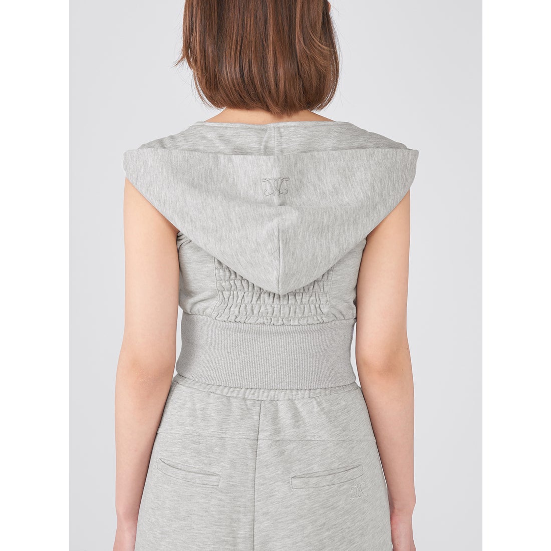 ダーリッチ Darich コルセットリブスウェットベアトップ （グレー