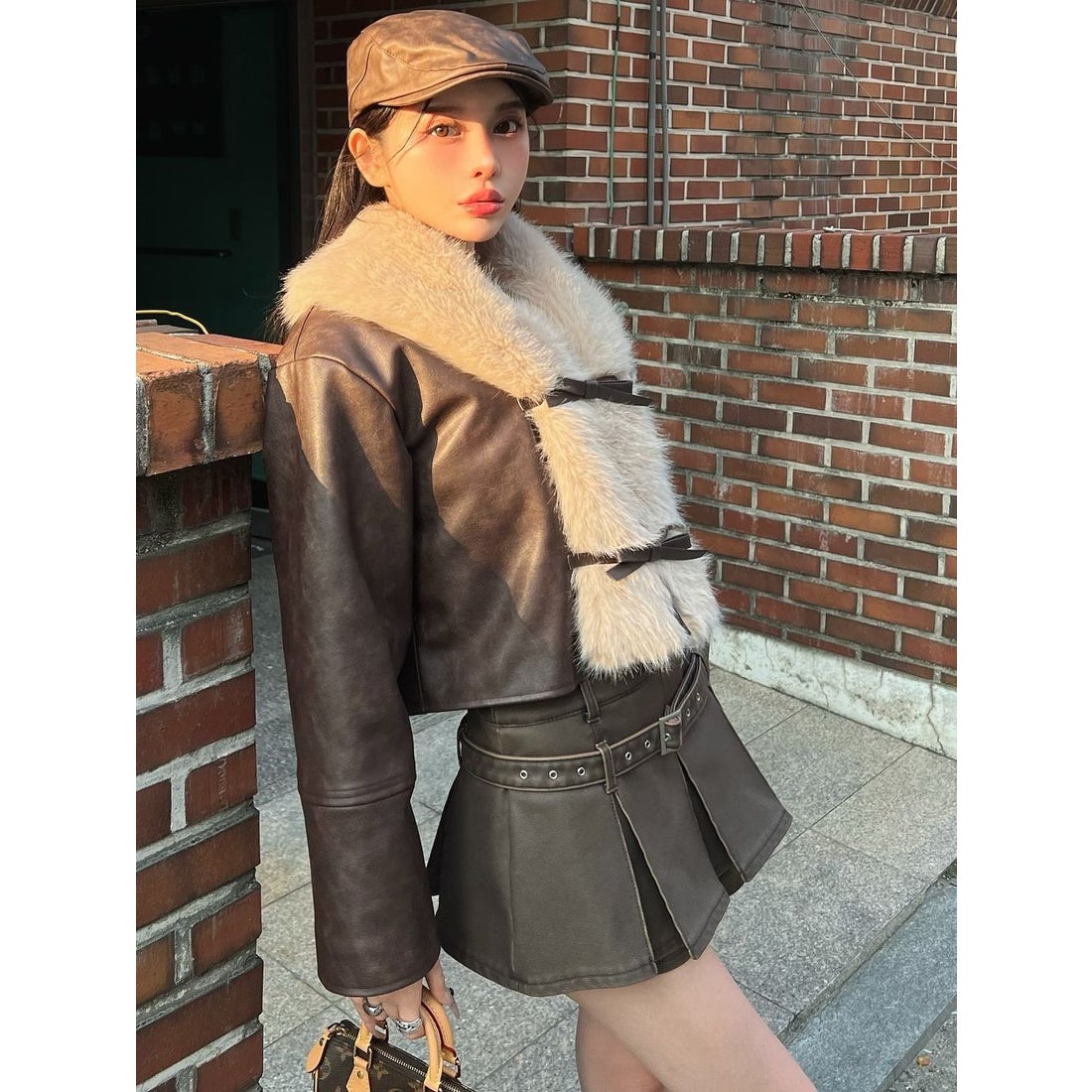 ダーリッチ Darich リボンベルトヴィンテージレザージャケット