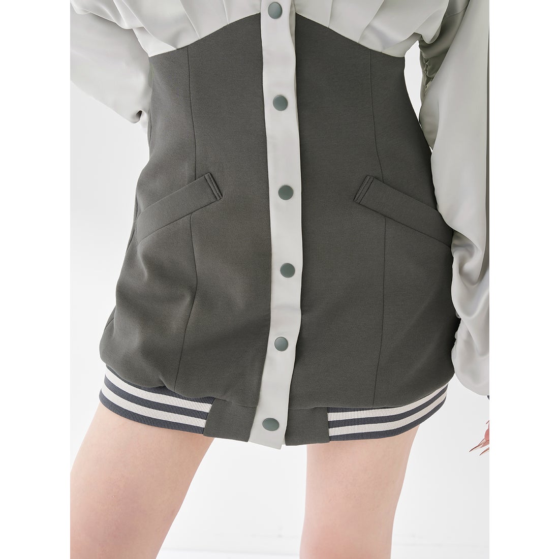 ダーリッチ Darich ドルマンスリムスカジャンミニワンピース （ピンク