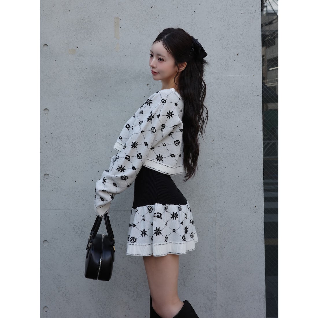 ダーリッチ Darich アンサンブルスノーロゴニットミニワンピース