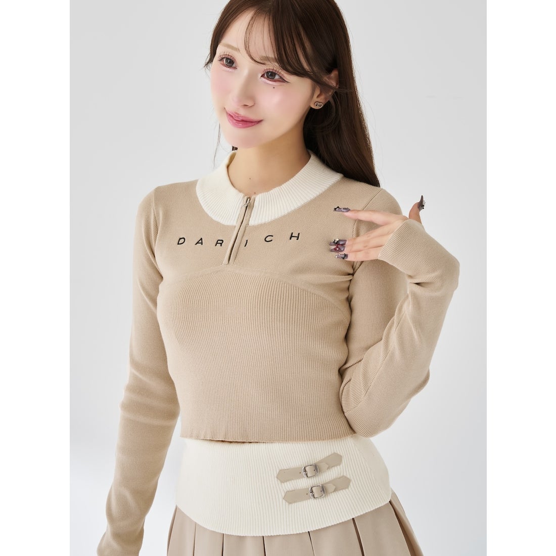 ダーリッチ Darich DARICHニットセットアップ （ベージュ） -靴