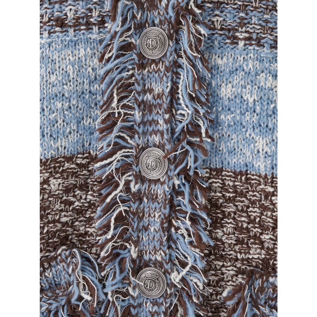 ダーリッチ Darich ツイードボーダーニットカーディガン （イエロー