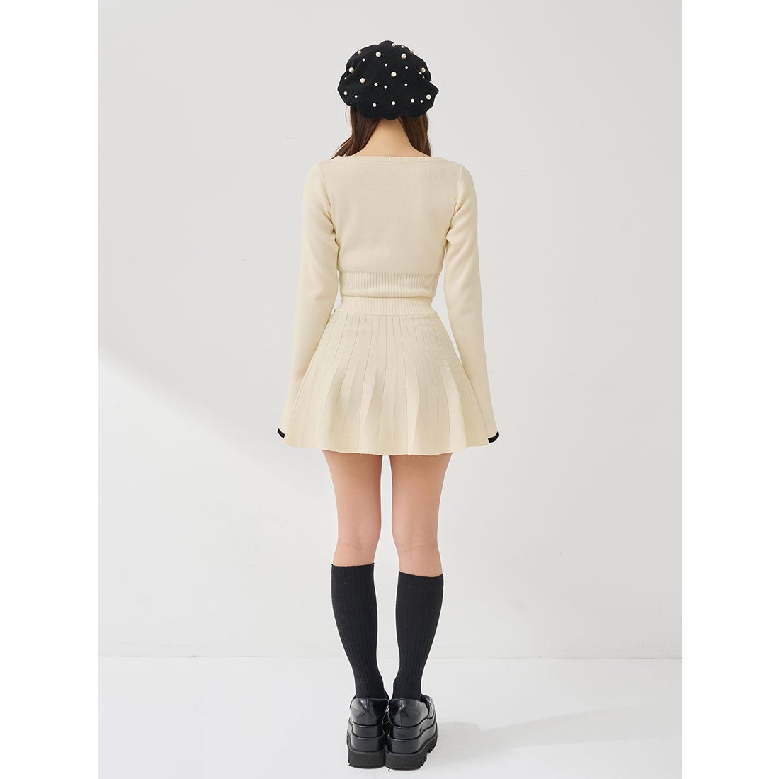 ダーリッチ Darich ウエストオープンリボンデザインニットミニ