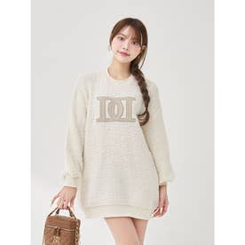 ダーリッチ Darich DDロゴツイードニットプルオーバー （ホワイト