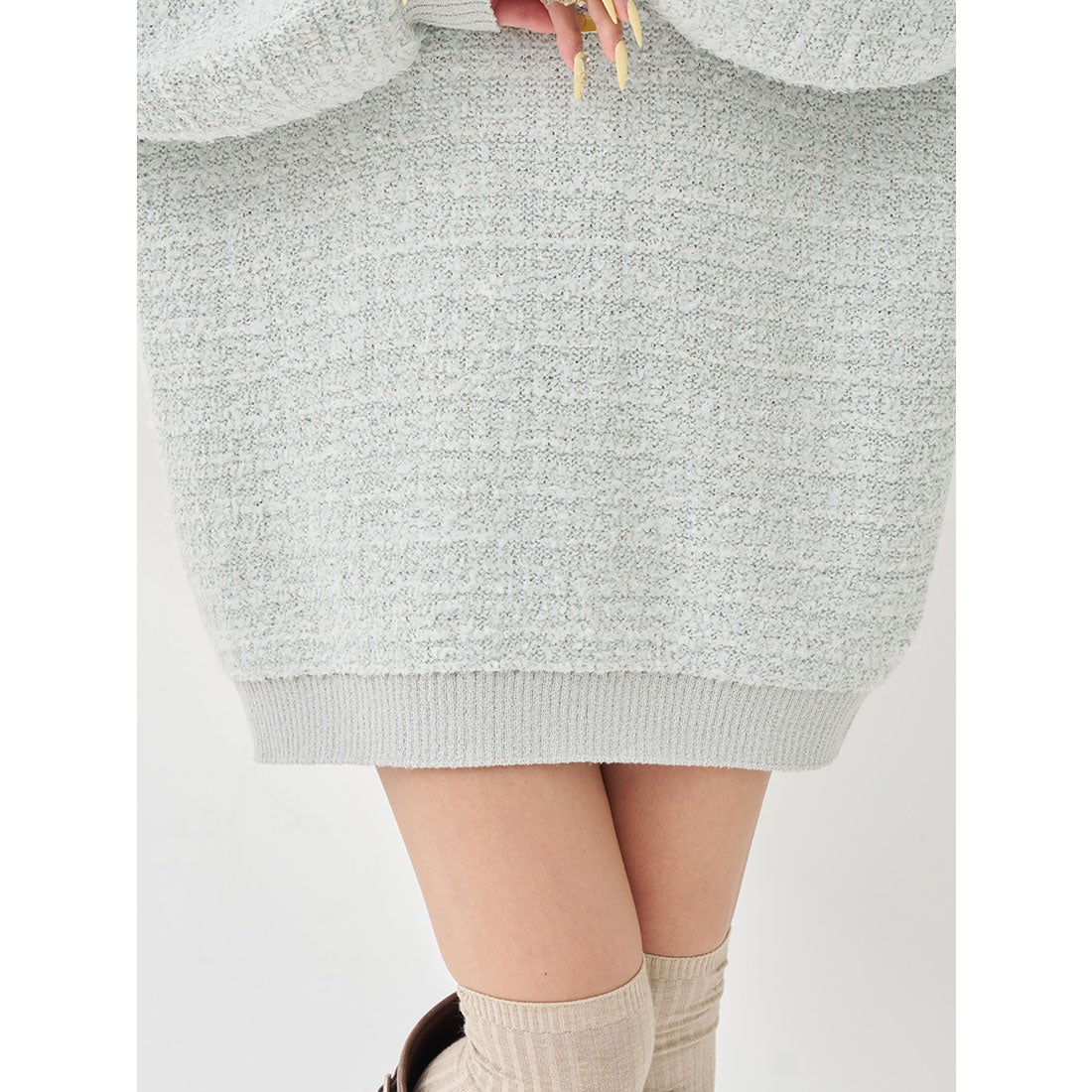 ダーリッチ Darich DDロゴツイードニットプルオーバー （イエロー