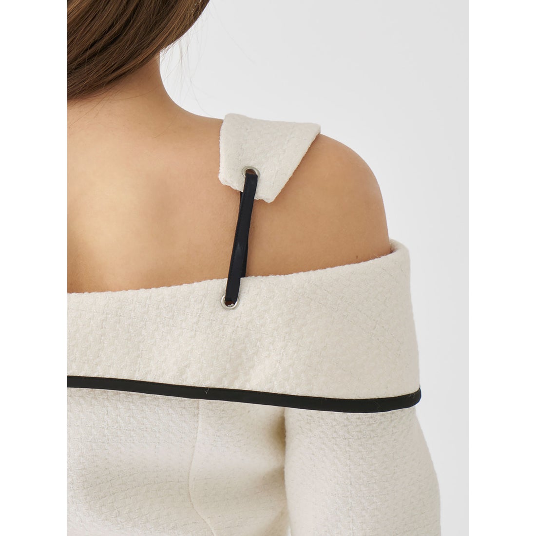 ダーリッチ Darich ボンディングツイードオフショルチュニック