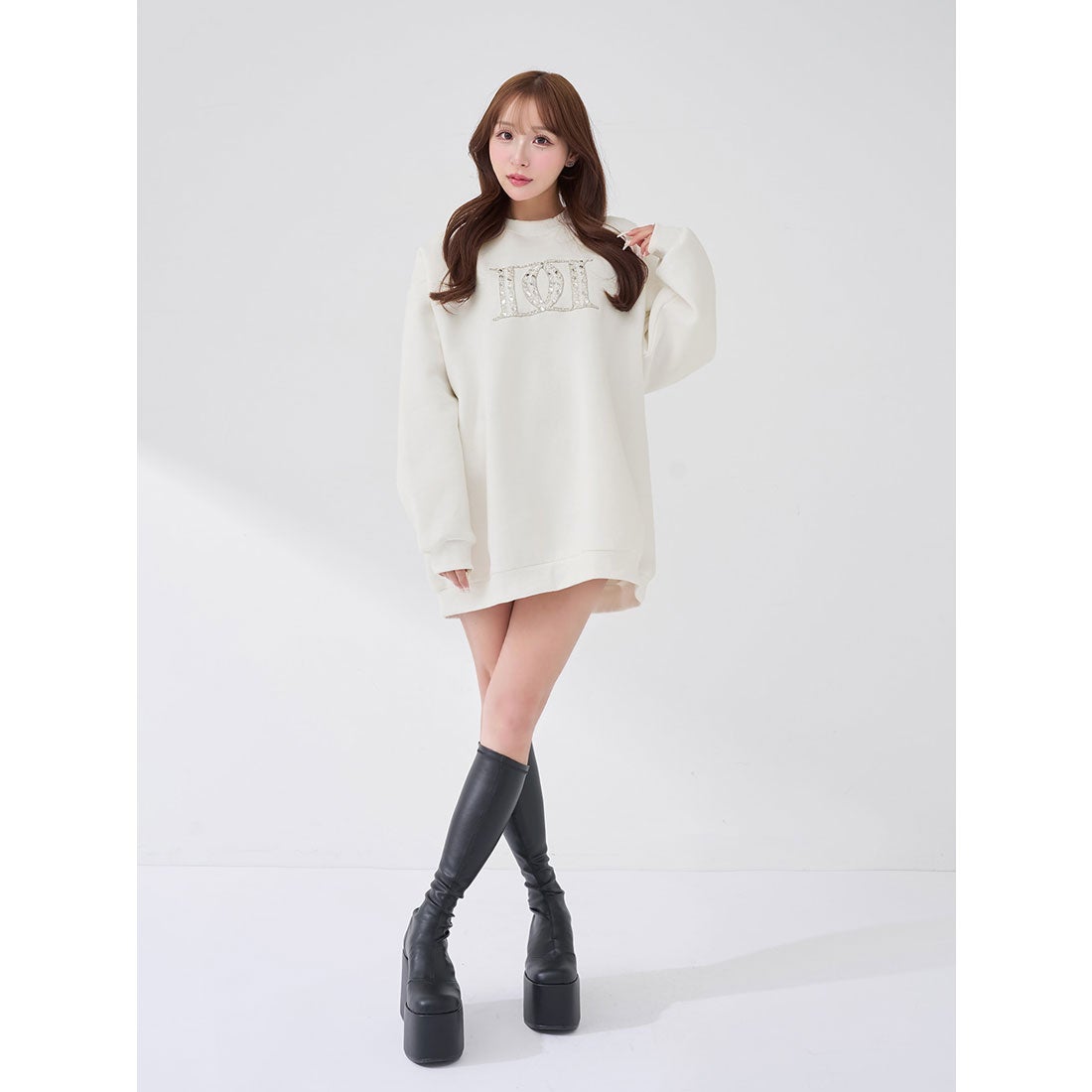 ダーリッチ Darich DDロゴビジュースウェットプルオーバー （ホワイト