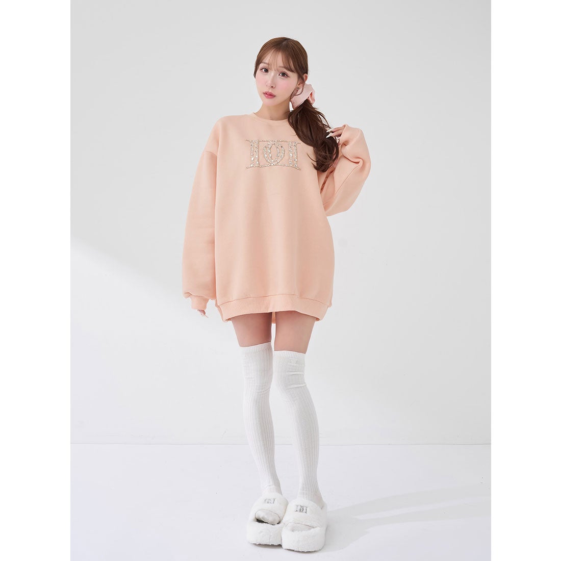 ダーリッチ Darich DDロゴビジュースウェットプルオーバー （ピンク