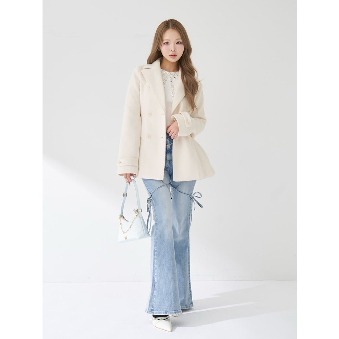 ダーリッチ Darich プリンセスラインジャケットコート （サックス