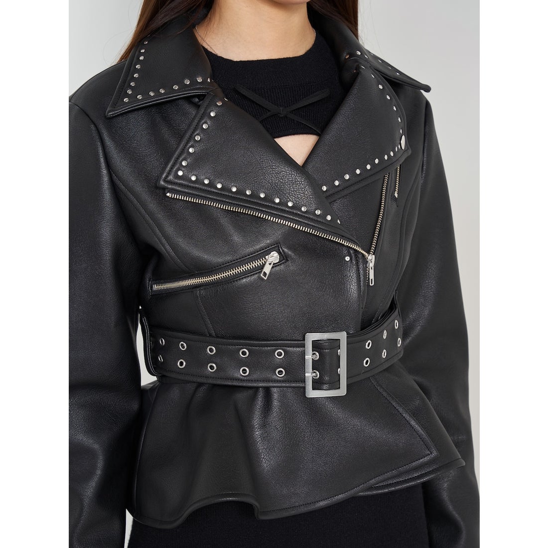 ダーリッチ Darich フレアライダースジャケット （ブラック） -靴