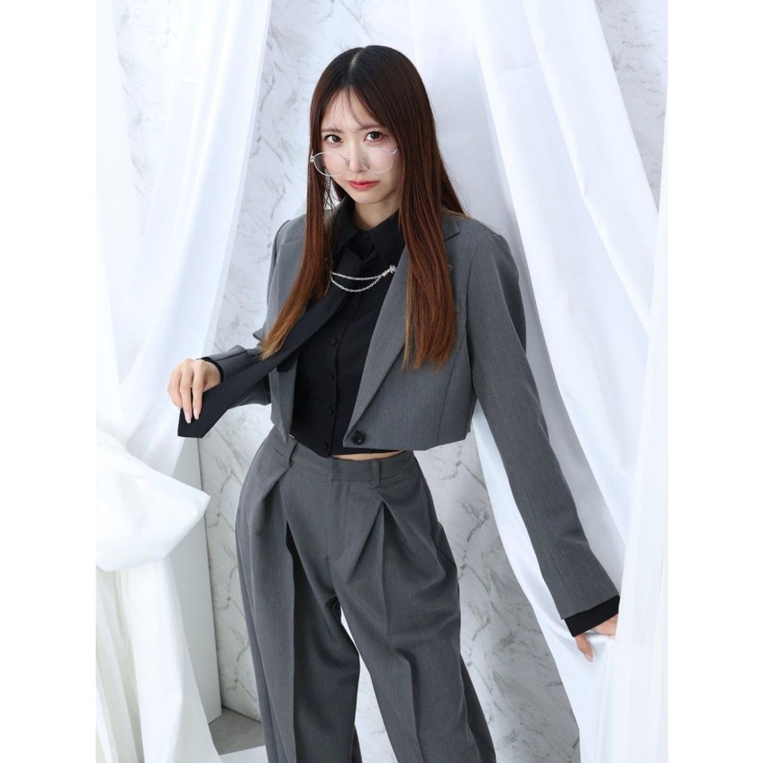 イートミー EATME クロップド丈ジャケット（セットアップ可能