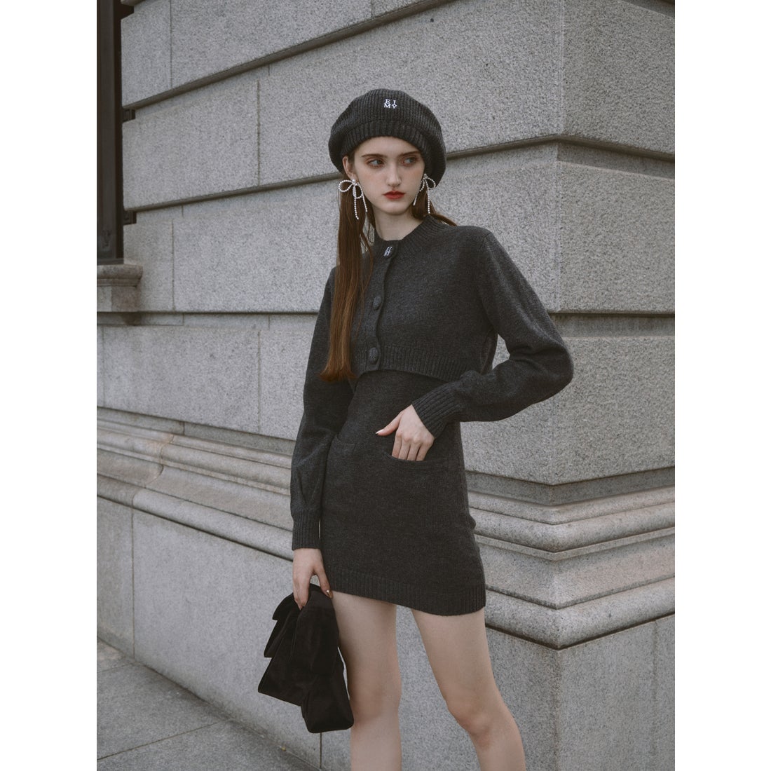 エイミーイストワール EIMY ISTOIRE EIMYロゴボタンニットセット